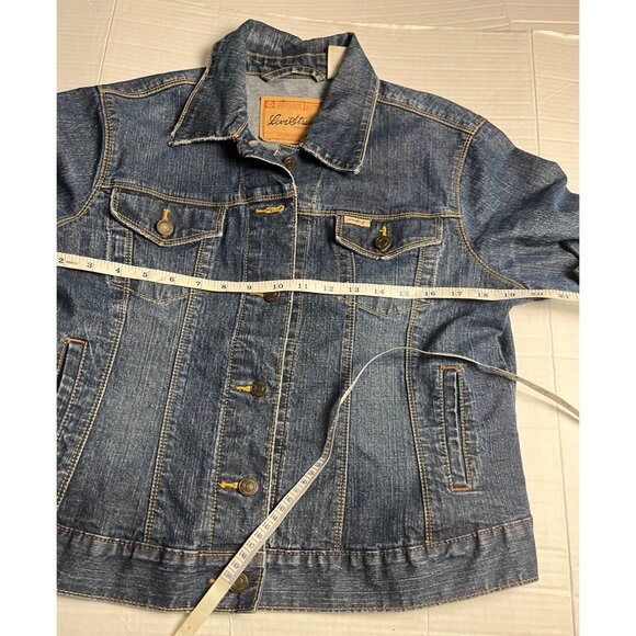 VTG-Levis Strauss Signature Denim Jacket Large-medium Wash Cotton Blend Womens - Picture 13 of 15